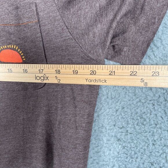 Howler Bros Shirt Mens Small Brown Abstract Savannah Pocket Tee - Picture 5 of 7